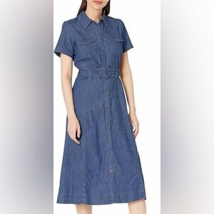 Anne Klein denim midi dress size 0